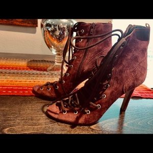 Burgundy Suede Shoes